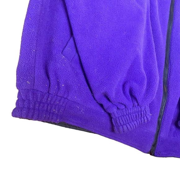 Vintage Minnesota Vikings Jacket Size XL Reversible Hooded Purple Fleece Parka - Picture 9 of 15